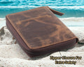 Distressed Leather Passport Wallet