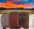 Distressed Leather Passport Wallet