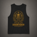 Sovann Nokor Temple Elephant Tank Top | Stonewash Sleeveless Tee