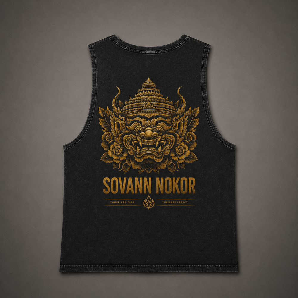 Sovann Nokor Hanuman Tank Top | Stonewash Sleeveless Tee