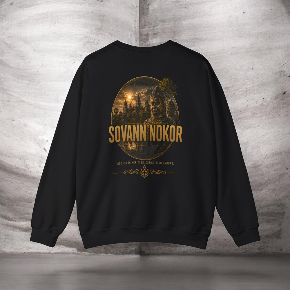 Sovann Nokor Buddha X Angkor Watt Illustration Crewneck Sweatshirt | Heritage Collection