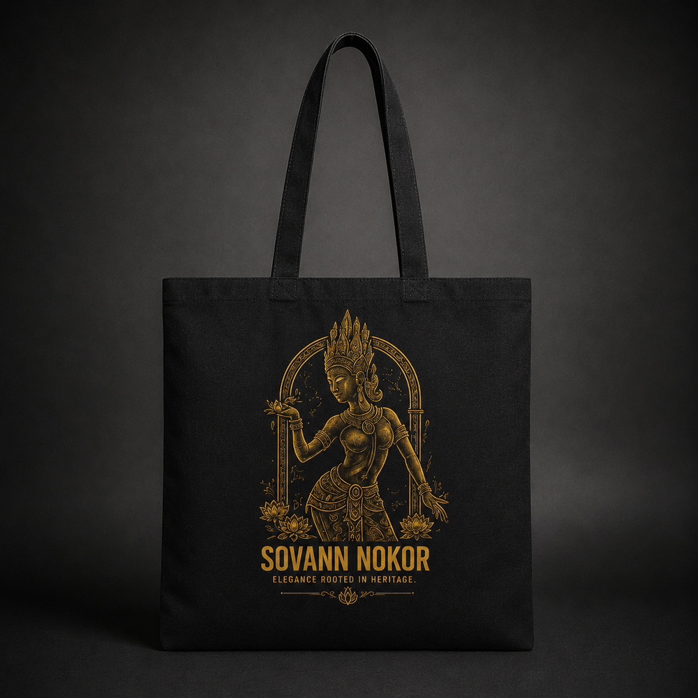 Sovann Nokor Apsara Cotton Canvas Tote Bag