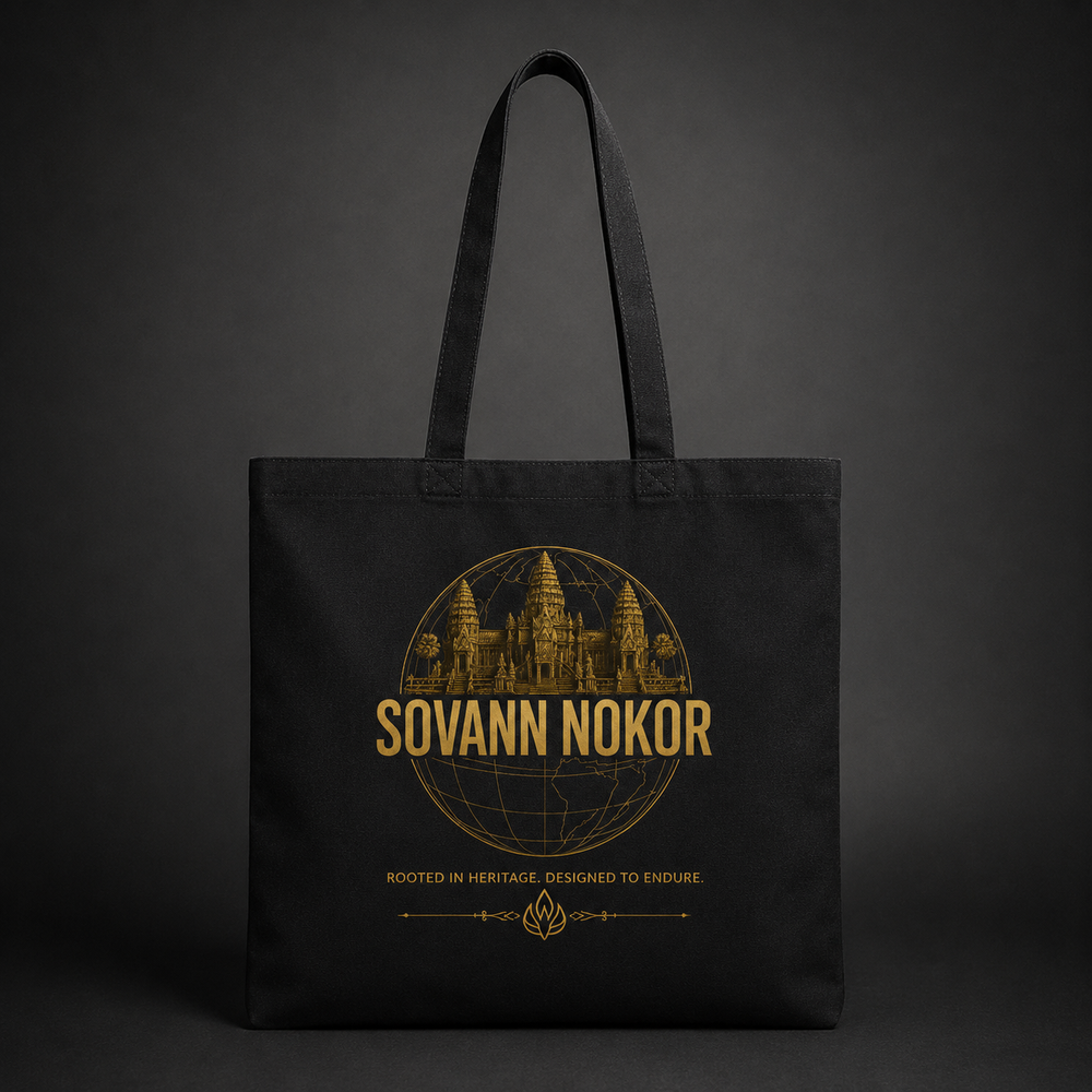 Sovann Nokor Angkor X World Cotton Canvas Tote Bag