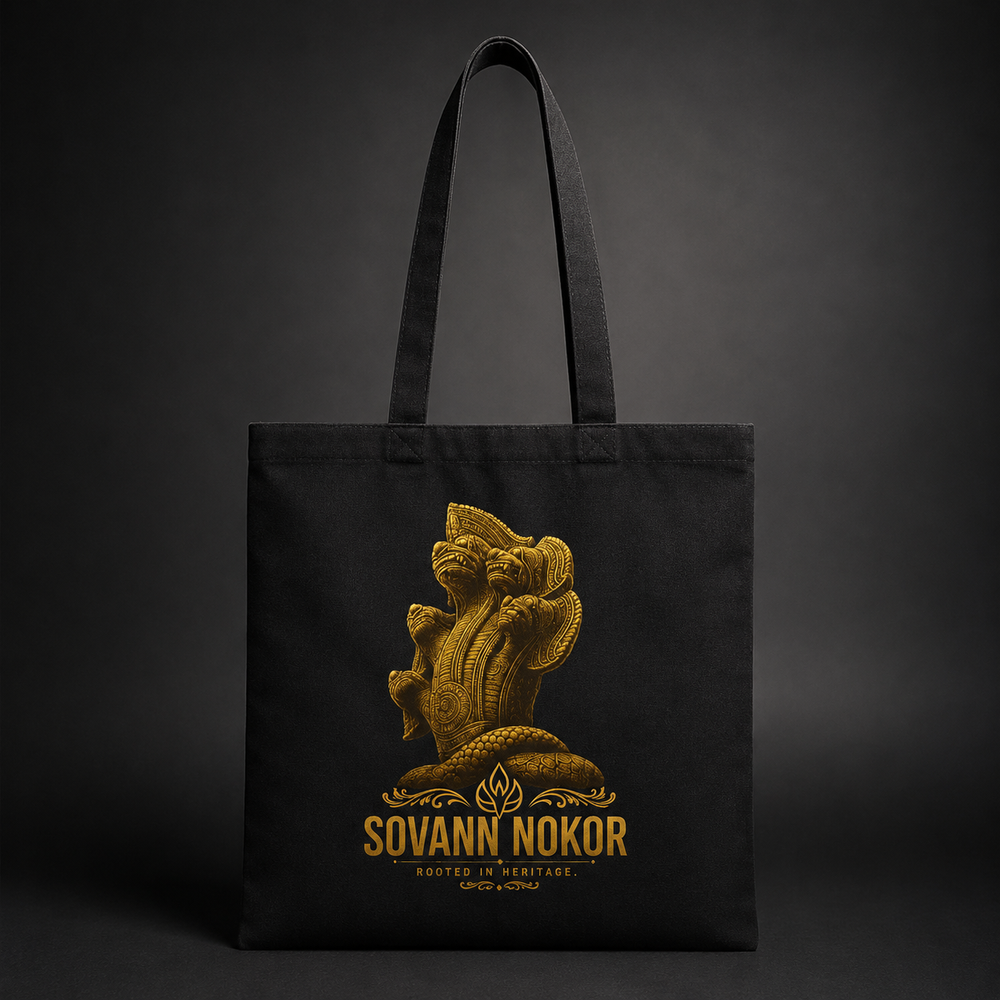 Sovann Nokor Naga Cotton Canvas Tote Bag