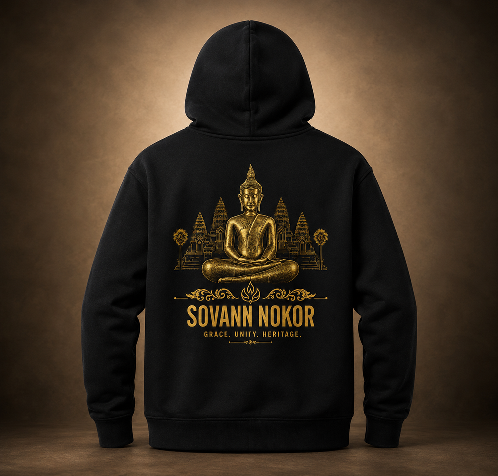 Sovann Nokor Buddha Performance Fleece Pullover Hooded Sweatshirt
