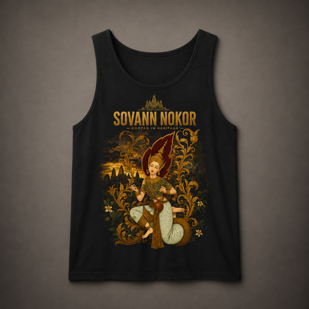 Sovann Nokor Apsara Tank Top | Cambodian Temple Silhouette