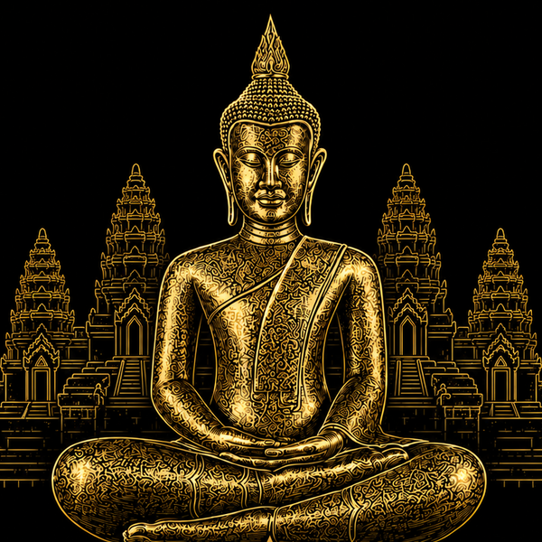Sovann Nokor Buddha Illustration T-Shirt | Heritage Collection
