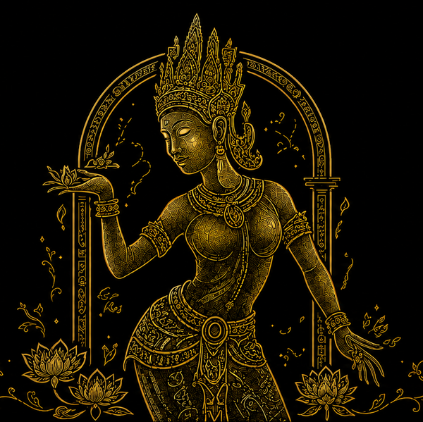 Sovann Nokor Golden Apsara Illustration T-Shirt | Heritage Collection