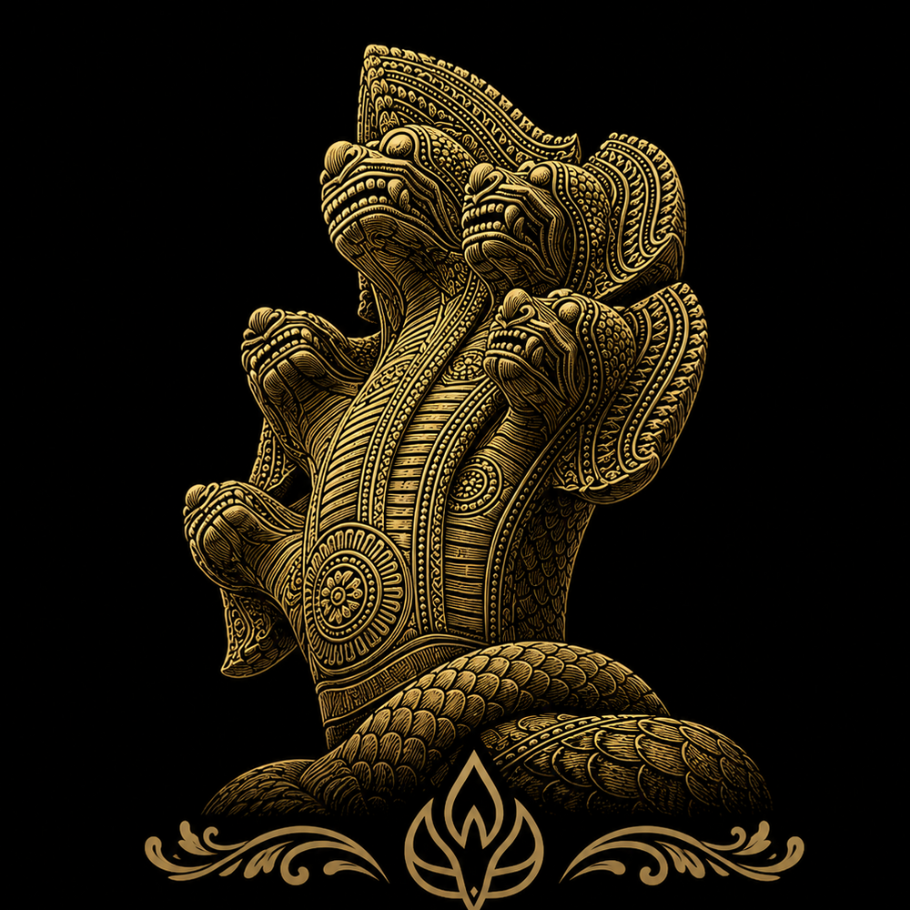 Sovann Nokor Naga Illustration T-Shirt | Heritage Collection