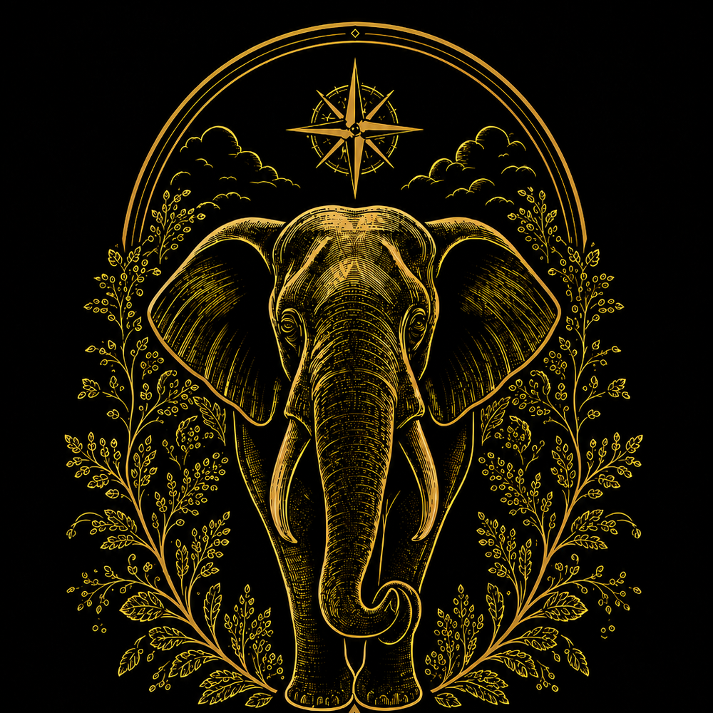Sovann Nokor Elephant Illustration T-Shirt | Heritage Collection
