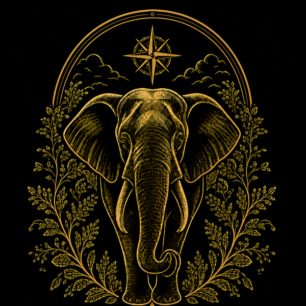 Sovann Nokor Elephant Illustration T-Shirt | Heritage Collection