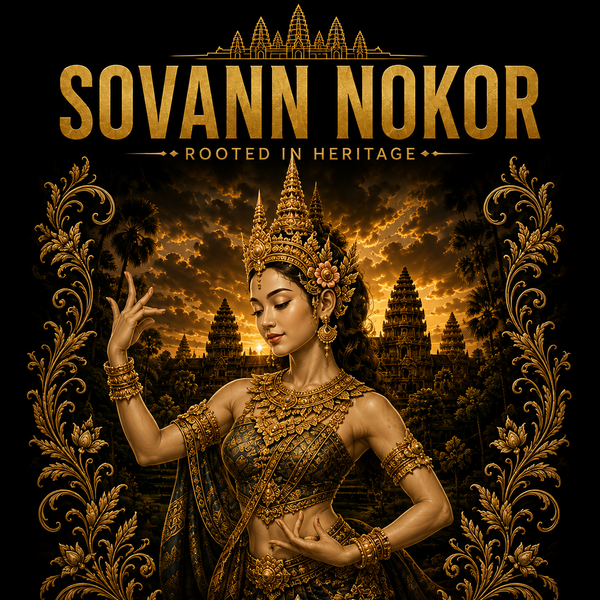 Sovann Nokor Classic Apsara Khmer Heritage Illustration T-Shirt | Heritage Collection