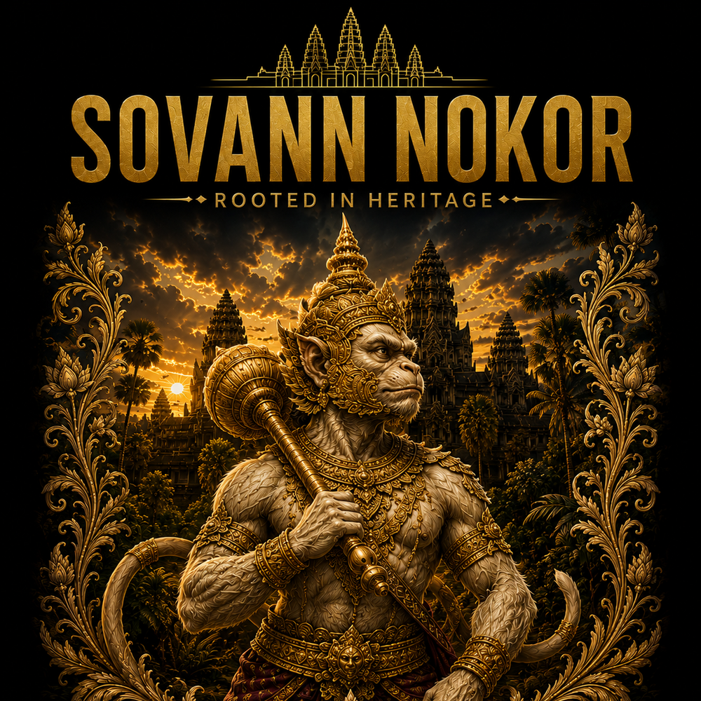 Sovann Nokor Khmer Hanuman Illustration T-Shirt | Heritage Collection