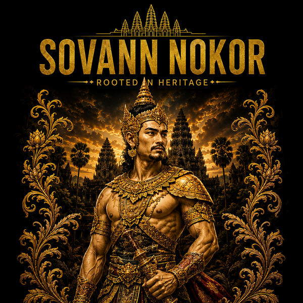 Sovann Nokor Khmer Warrior Illustration T-Shirt | Heritage Collection