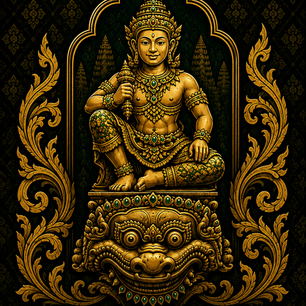 Sovann Nokor Angkor Wat Deity T-Shirt | Khmer Temple Illustration