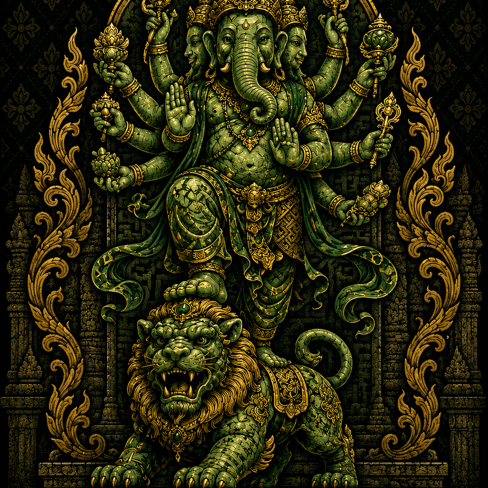 Sovann Nokor Elephant Deity T-shirt | Khmer Angkor Temple Graphic
