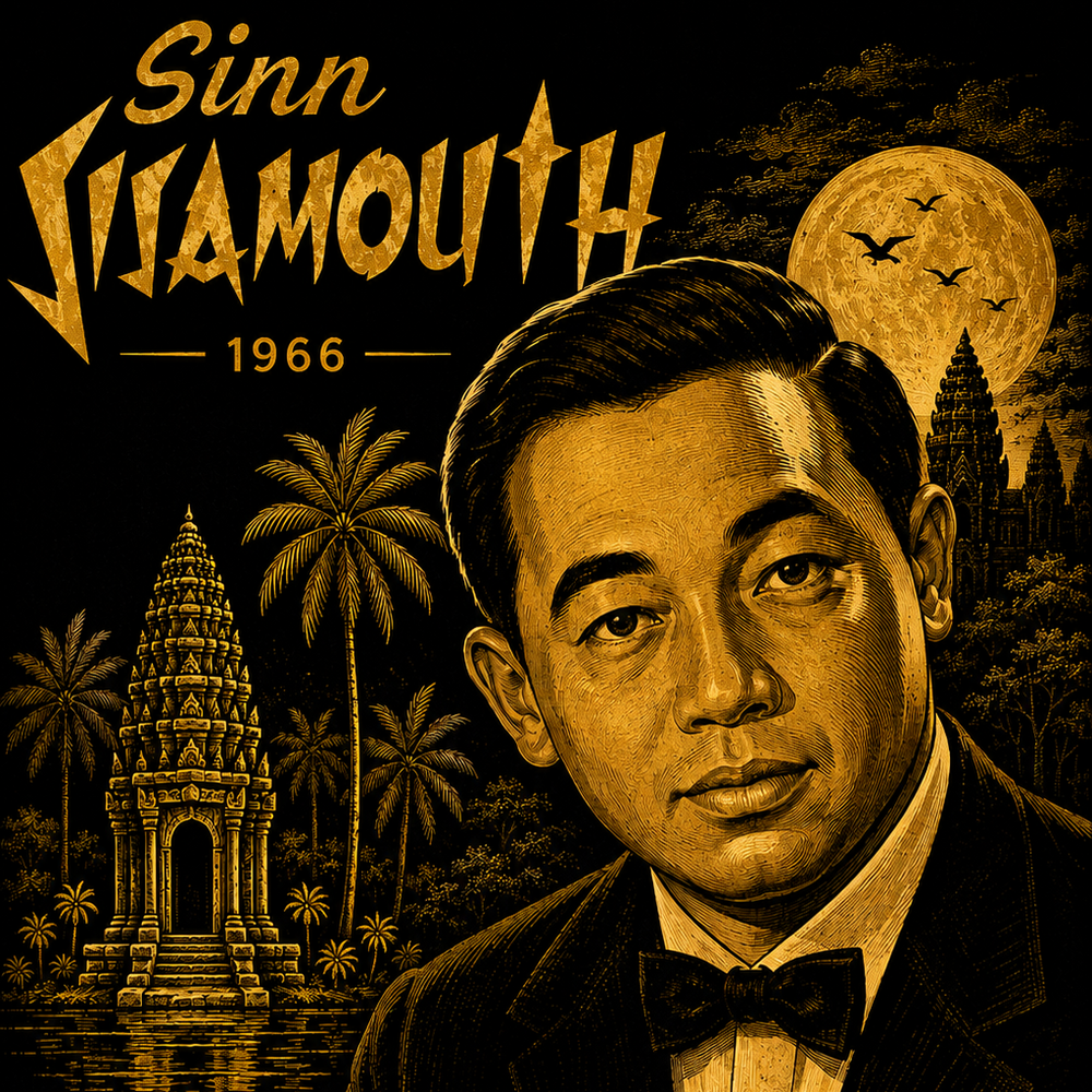 Sovann Nokor Vintage Portrait T-shirt | Khmer Retro Music Poster
