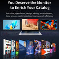 Dual-Screen Laptop Monitor Extender, 12-Inch 1080p