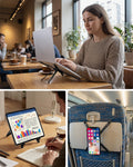 Foldable Laptop Stand with Magnetic Phone Holder