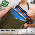 Slim RFID-Blocking Leather Wallet with Money Clip