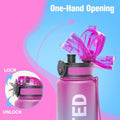 32oz Leakproof Sport Water Bottle with Time Markers