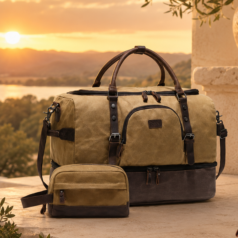 Waxed Canvas Weekender Bag