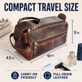 Buffalo Leather Toiletry Bag