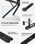 Foldable Laptop Stand with Magnetic Phone Holder