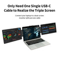 Dual-Screen Laptop Monitor Extender, 12-Inch 1080p