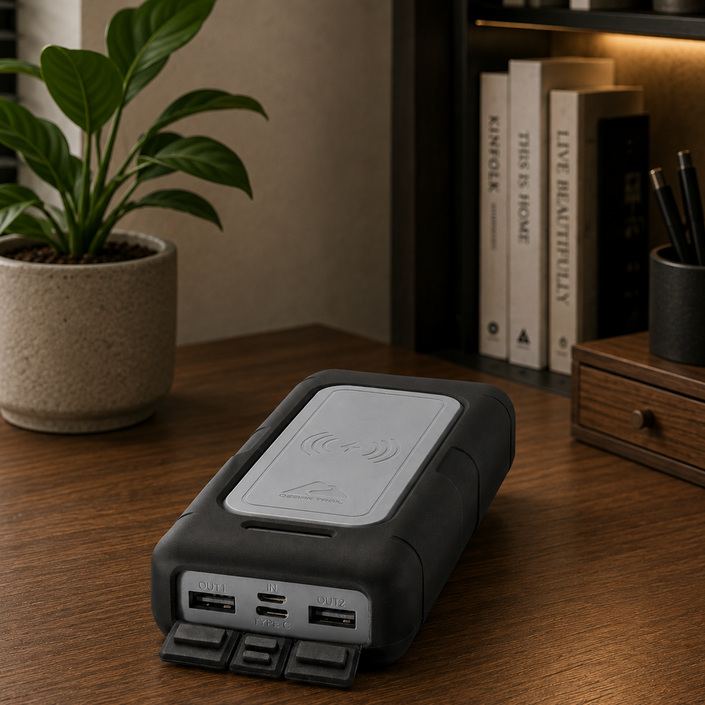 20,000mAh Qi Wireless Power Bank with Charging Pad