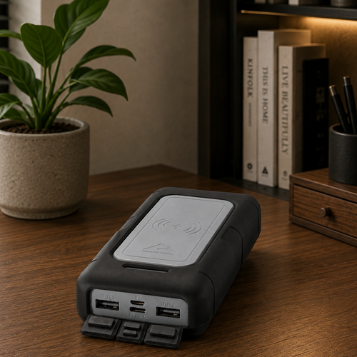 20,000mAh Qi Wireless Power Bank with Charging Pad