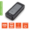 20,000mAh Qi Wireless Power Bank with Charging Pad