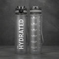 32oz Leakproof Sport Water Bottle with Time Markers