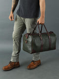 Cowhide Leather Weekender Duffle Bag