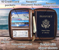 Distressed Leather Passport Wallet