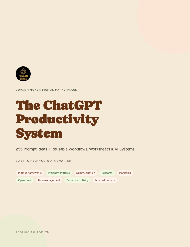 The ChatGPT Productivity System — 21-Page Workbook (PDF)
